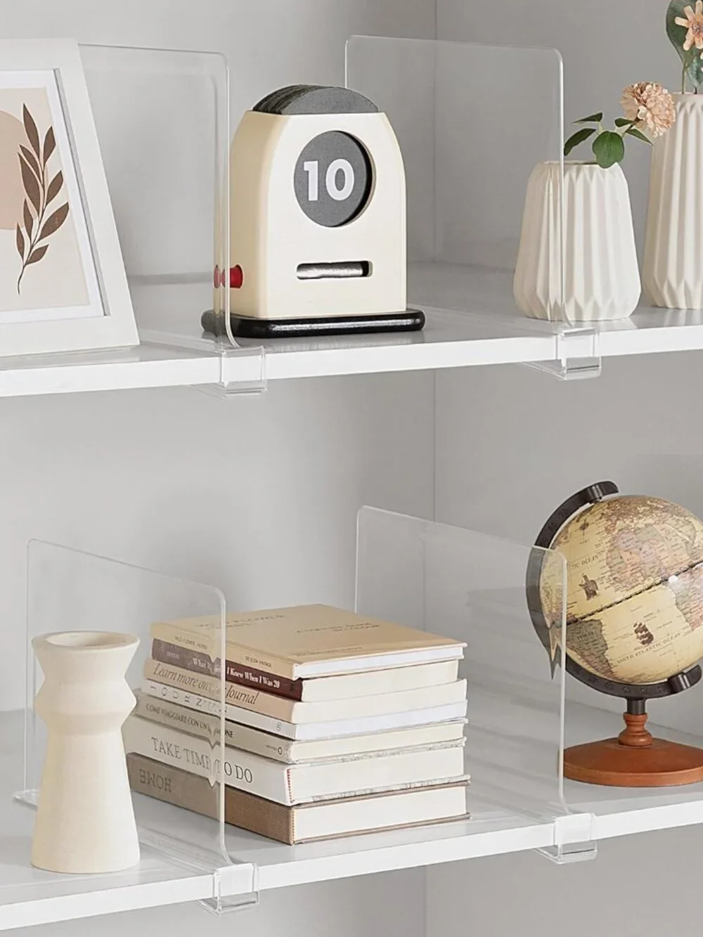 Multi-Functional Clear Acrylic Shelf Dividers - Perfect for Bedroom and Kitchen